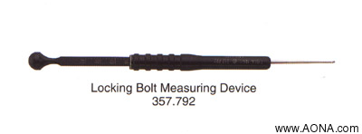 locking bolt measuring device